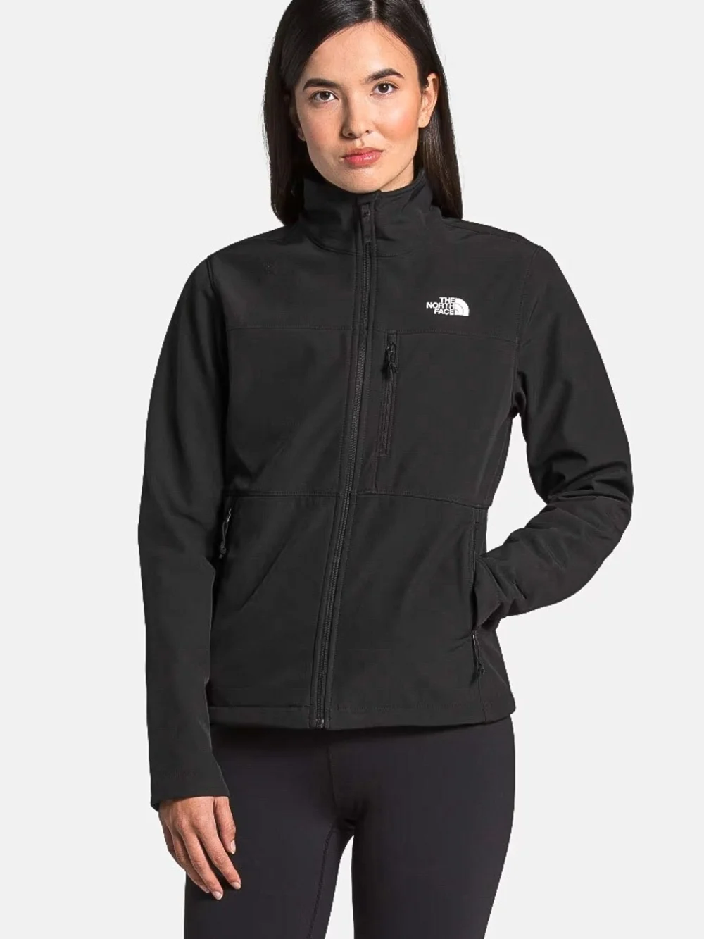 New The North Face Women’s Apex Bionic 2 WindWall SoftShell Jacket In Black - Picture 6 of 10